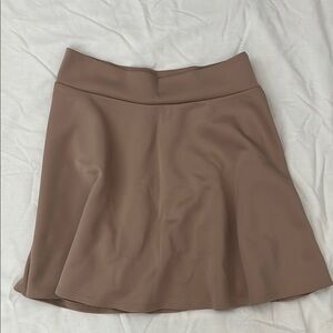 Elegant Tan Skater Skirt